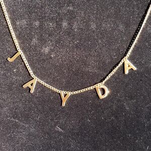 “JAYDA” name necklace gold plated